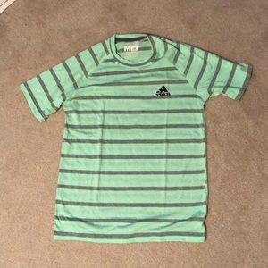Adidas Ultimate Tee Climalite Green Striped